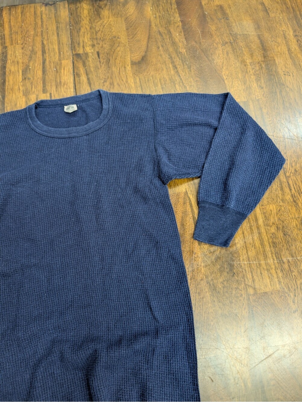 Thermal Shirt Kodel Polyester Vintage Cotton Waffle Knit M